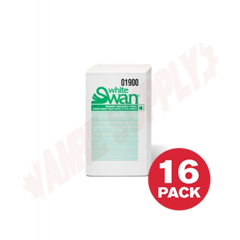 Photo 1 of 01900 : White Swan Single Fold Hand Towel, White, 250 Sheets/Pack, 16 Packs/Case