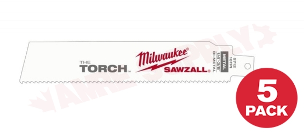 Photo 1 of 48-00-5787 : Milwaukee 5-Pack The Torch Sawzall Blades, 9 14TPI