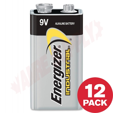 Photo 1 of EN22 : Energizer Industrial Alkaline 9V Batteries, 12/Pack