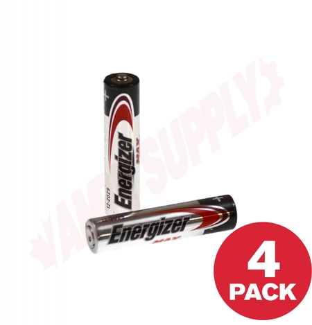 Photo 1 of E92BP-4 : Energizer MAX Alkaline AAA Batteries, 4/Pack