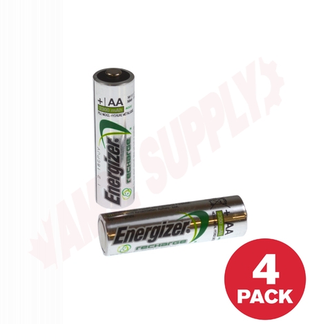Photo 1 of NH15BP-4 : Energizer Recharge Power Plus Rechargeable AA Batteries, 4/Pack