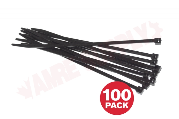 Photo 1 of CT0750ST-X-C : WiringPro 7.5 50lb Cable Tie, Black, 100/Package