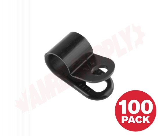Photo 1 of P-CCB1/4 : WiringPro 1/4 Nylon Cable Clamp, Black, 100/Package