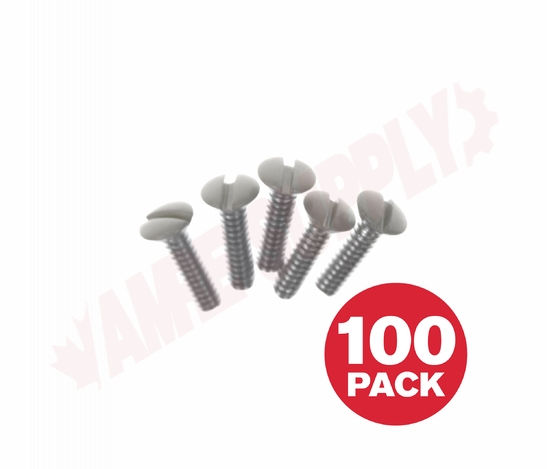Photo 1 of 88000-W : Leviton Wall Plate Screws, 100/Pack, White