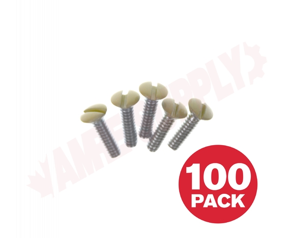 Photo 1 of 86000-I : Leviton Wall Plate Screws, 100/Pack, Ivory