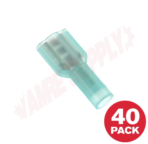 Photo 1 of P-NBQDF-FI-250 : WiringPro 16-14 Nylon Fully Insulated Female Quick Disconnect Flag Terminals, 40/Package 