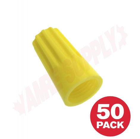 Photo 1 of P-WC-YELLOW : WiringPro 22-10 Twist-On Wire Connector, Yellow, Thermoplastic, 50/Package