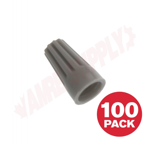Photo 1 of P-WC-GREY : WiringPro 22-14 Twist-On Wire Connector, Grey, Thermoplastic, 100/Package