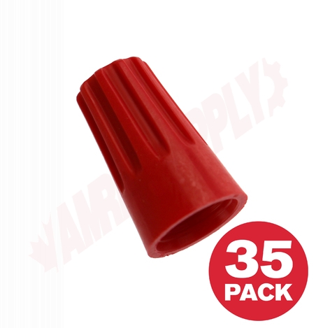Photo 1 of P-WC-RED : WiringPro 22-8 Twist-on Wire Connector, Red, Thermoplastic, 35/Package