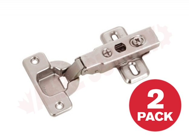 Photo 1 of BP71M25521180 : Richelieu 100° Screw-on Hinge, Self-Closing With Plate, 2/Pack
