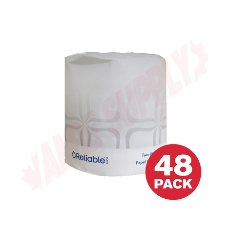 Photo 1 of 102144 : Reliable Brand Conventional Toilet Tissue, 2 Ply, 500 Sheets, 48 Rolls/Case