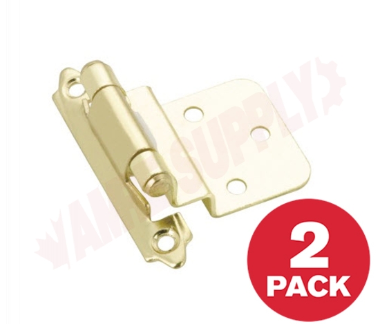 Photo 1 of BP138130 : Richelieu 3/8 Semi-Concealed, Self-Closing Hinge, Brass, 2/Pack