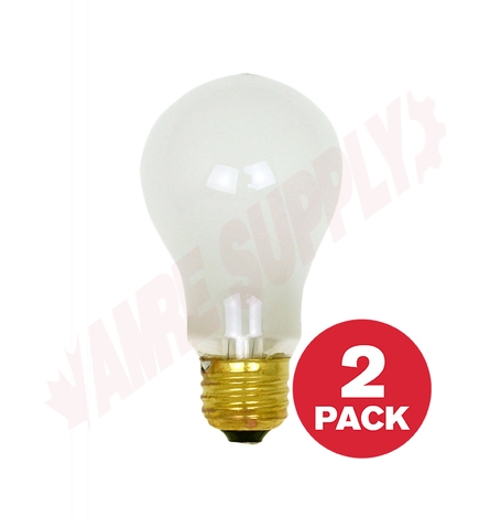 Photo 1 of 100A19RS : 100W A19 Incandescent Rough Service Lamp, Frosted, 2/Pack