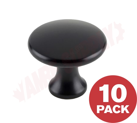 Photo 1 of DP0080129900 : Richelieu 1-1/5 Contemporary Metal Knob, Black, 10/Pack