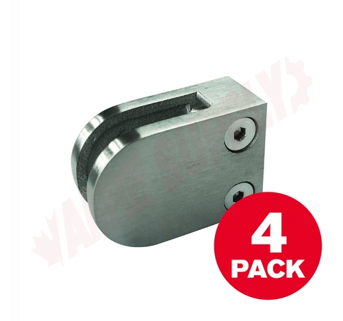 Photo 1 of HRGCS450800170 : Richelieu Counter Partition Round Glass Clamp, Stainless Steel, 4/Pack