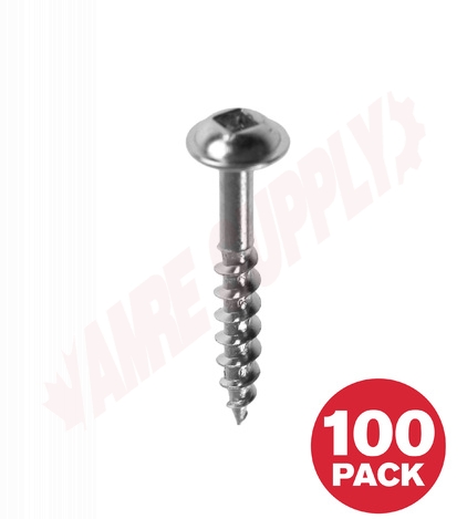 Photo 1 of PWKCZ8114VP : Reliable Fasteners Pocket Hole Wood Screw, Pan Washer Head, #8 x 1-1/4, 100/Pack 