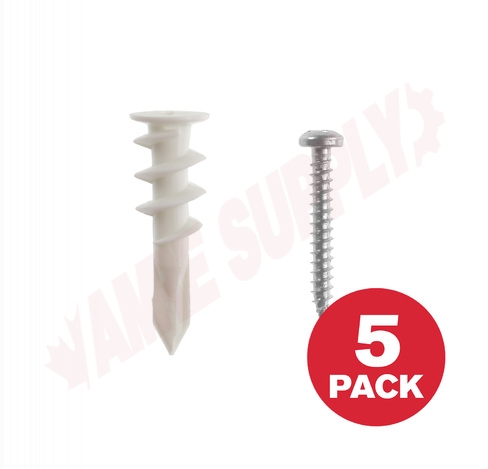Photo 1 of NA8LVMK : Reliable Fasteners Nylon Anchor with Screw, #8 x 1-5/8, 5/Pack
