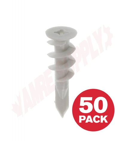 Photo 1 of NA8LVP : Reliable Fasteners Nylon Anchor, #8 x 1-5/8, 50/Pack