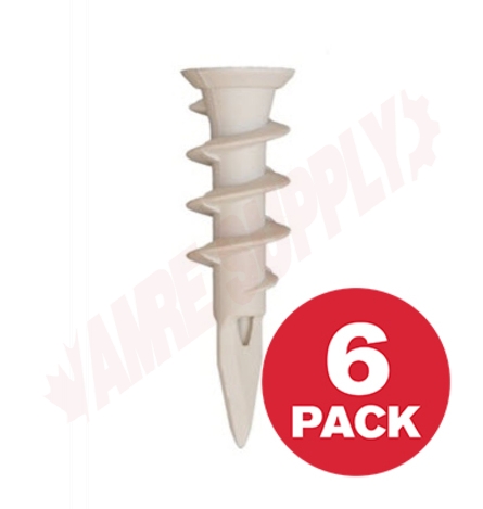 Photo 1 of NA6SVMK : Reliable Fasteners Nylon Anchor with Screw, #6 x 1-1/8, 6/Pack