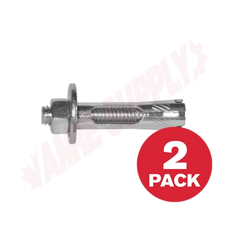 Photo 1 of SA383MK : Reliable Fasteners Concrete, Brick & Block Expansion Sleeve (Lag) Anchor, 3/8 x 3, 2/Pack
