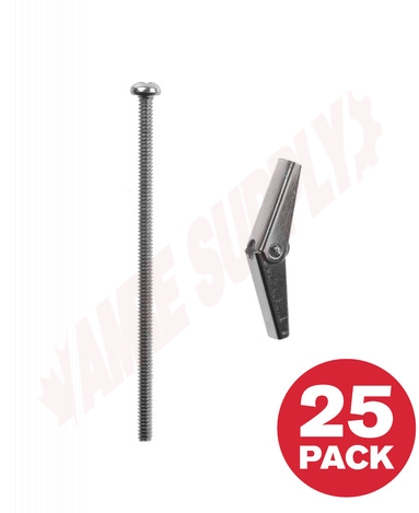 Photo 1 of STZ183VVA : Reliable Fasteners Drywall, Tile & Plaster Spring Toggle Bolt, 1/8 x 3, 25/Pack
