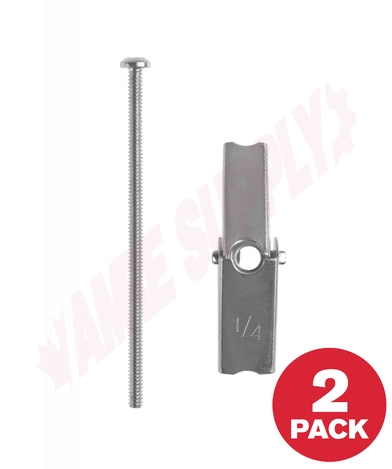 Photo 1 of STZ144VMK : Reliable Fasteners Drywall, Tile & Plaster Spring Toggle Bolt, 1/4 x 4, 2/Pack