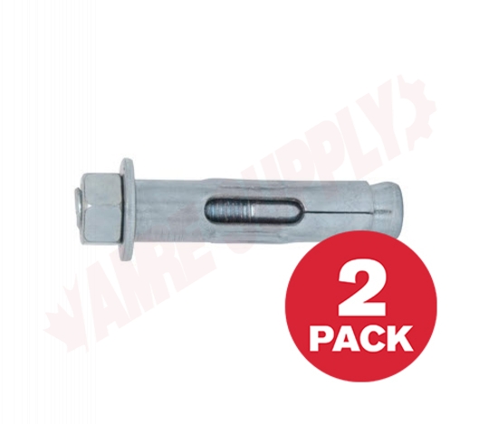 Photo 1 of SA12214MK : Reliable Fasteners Concrete, Brick & Block Expansion Sleeve (Lag) Anchor, 1/2 x 2-1/4, 2/Pack