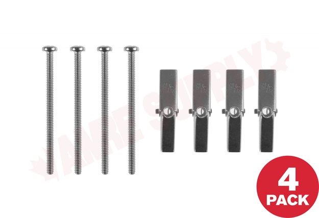 Photo 1 of STZ3163VMK : Reliable Fasteners Drywall, Tile & Plaster Spring Toggle Bolt, 3/16 x 3, 4/Pack