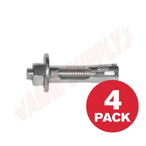 Photo 1 of SA516212MK : Reliable Fasteners Concrete, Brick & Block Expansion Sleeve (Lag) Anchor, 5/16 x 2-1/2, 4/Pack