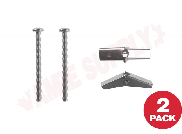 Photo 1 of STZ143VMK : Reliable Fasteners Drywall, Tile & Plaster Spring Toggle Bolt, 1/4 x 3, 2/Pack