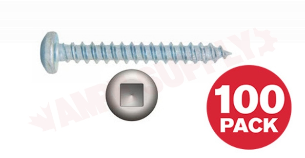 Photo 1 of PKAZ612VP : Reliable Fasteners Metal Screw, Pan Head, #6 x 1/2, 100/Pack