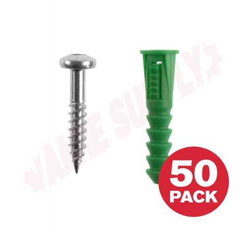 Photo 1 of PAS516VP : Reliable Fasteners Plastic Anchor With Screw, 5/16 12-14, Green, 50/Pack