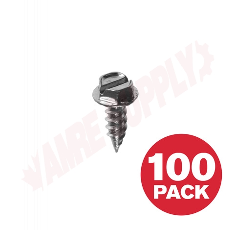 Photo 1 of SZ812VP : Reliable Fasteners Sheet Metal Screw, Hex Head w/Washer & Serration, #8 x 1/2, 100/Pack