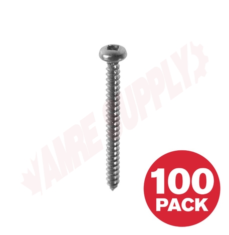 Photo 1 of PKAZ6112VP : Reliable Fasteners Metal Screw, Pan Head, #6 x 1-1/2, 100/Pack