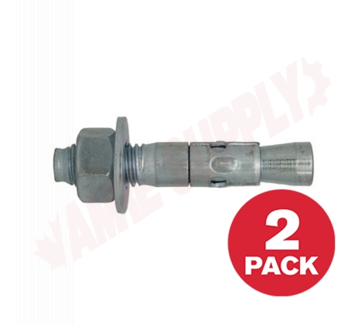 Photo 1 of WAZ38234MK : Reliable Fasteners Concrete Wedge Anchor, 3/8 x 2-3/4, 2/Pack 