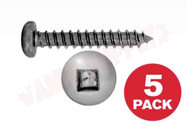 Photo 1 of PKAS8114MR : Reliable Fasteners Metal Screw, Pan Head, #8 x 1-1/4, 5/Pack