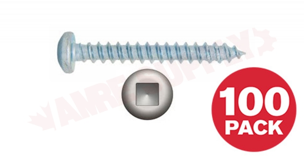 Photo 1 of PKAZ61VP : Reliable Fasteners Metal Screw, Pan Head, #6 x 1, 100/Pack