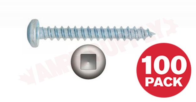 Photo 1 of PKAZ10134VP : Reliable Fasteners Sheet Metal Screw, Pan Head, #10 x 1-3/4, 100/Pack
