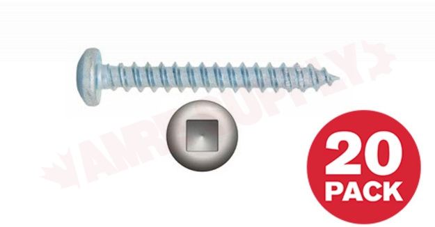 Photo 1 of PKAZ812MR : Reliable Fasteners Metal Screw, Pan Head, #8 x 1/2, 20/Pack