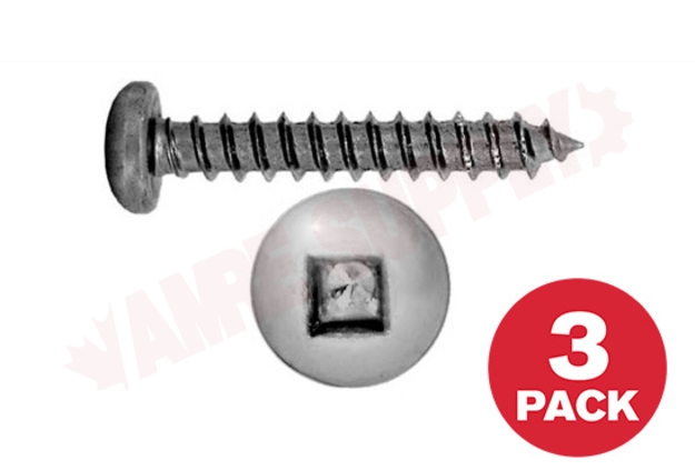 Photo 1 of PKAS10112MR : Reliable Fasteners Metal Screw, Pan Head, #10 x 1-1/2, 3/Pack