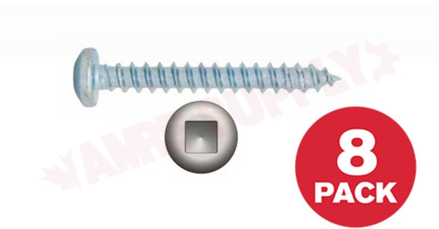 Photo 1 of PKAZ82MR : Reliable Fasteners Metal Screw, Pan Head, #8 x 2, 8/Pack