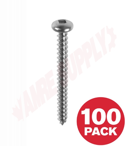 Photo 1 of PKAZ102VP : Reliable Fasteners Metal Screw, Pan Head, #10 x 2, 100/Pack