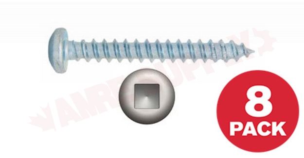 Photo 1 of PKAZ12114MR : Reliable Fasteners Metal Screw, Pan Head, #12 x 1-1/4, 8/Pack