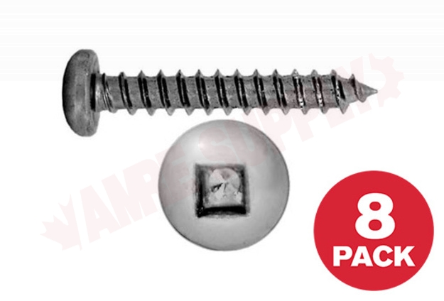 Photo 1 of PKAS812MR : Reliable Fasteners Metal Screw, Pan Head, #8 x 1/2, 8/Pack