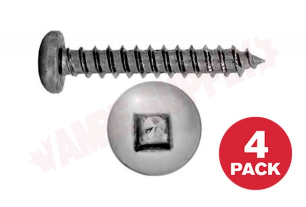 Photo 1 of PKAS82MR : Reliable Fasteners Metal Screw, Pan Head, #8 x 2, 4/Pack