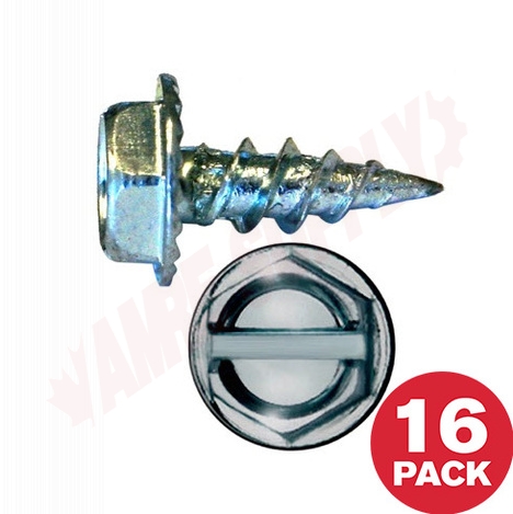 Photo 1 of SZ1012MR : Reliable Fasteners Sheet Metal Screw, Hex Head w/Washer & Serration, #10 x 1/2, 16/Pack