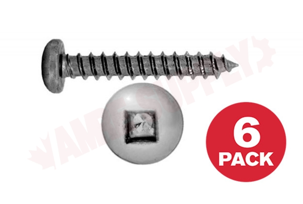 Photo 1 of PKAS1034MR : Reliable Fasteners Metal Screw, Pan Head, #10 x 3/4, 6/Pack
