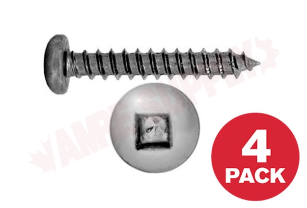 Photo 1 of PKAS10114MR : Reliable Fasteners Sheet Metal Screw, Pan Head, #10 x 1-1/4, 4/Pack