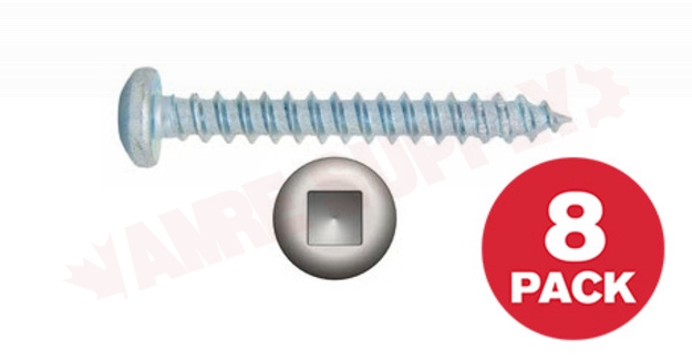 Photo 1 of PKAZ12112MR : Reliable Fasteners Metal Screw, Pan Head, #12 x 1-1/2, 8/Pack