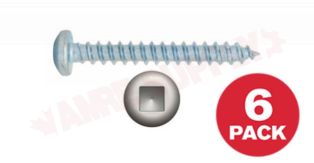 Photo 1 of PKAZ122MR : Reliable Fasteners Metal Screw, Pan Head, #12 x 2, 6/Pack